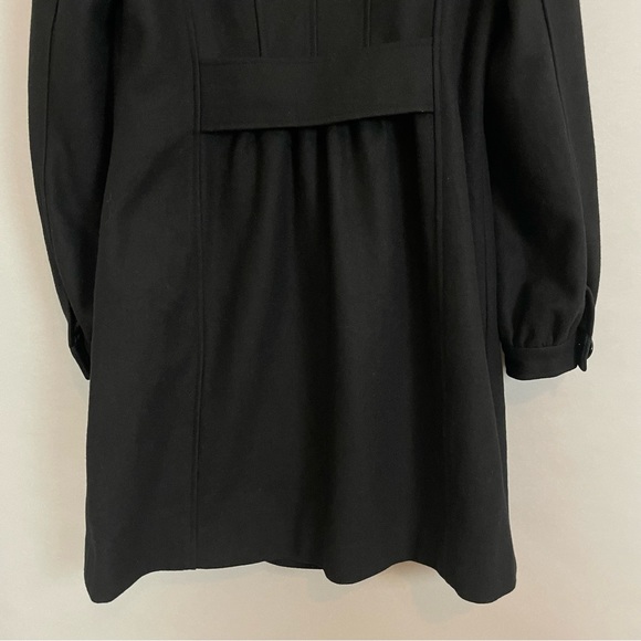 GUESS Coat Wool Blend Women Black Rounded Collar Size Medium Car‎ Coat Feminine - Picture 8 of 13